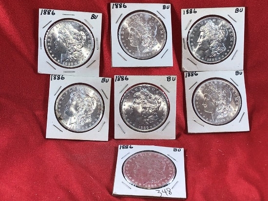 (7) 1886 Silver Dollars (x7)