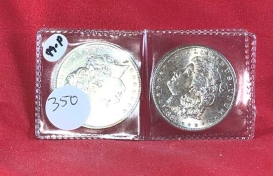 (2) 1881 & 1889 Silver Dollars (x2)