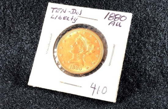 1880 $10 Gold Liberty (x1)