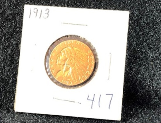 1913 $5 Gold Indian (x1)