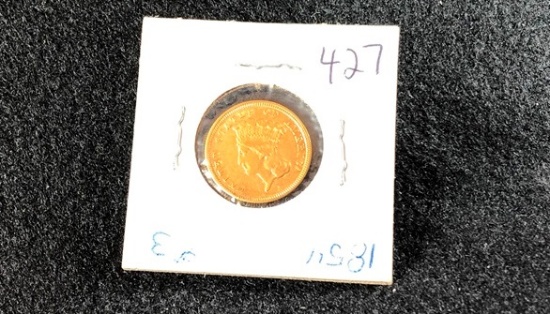 1854 $3 Gold Princess (x1)