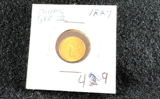 1887 $1 Gold Princess (x1)