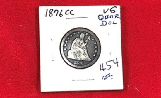 1876-CC Seated Quarter (x1)