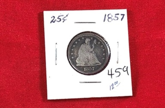 1857 Seated Quarter (x1)