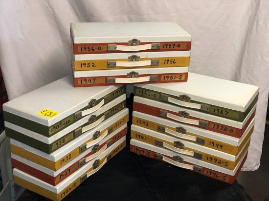 (13) Boxes, Large Collection of Wheat Cents (x1)
