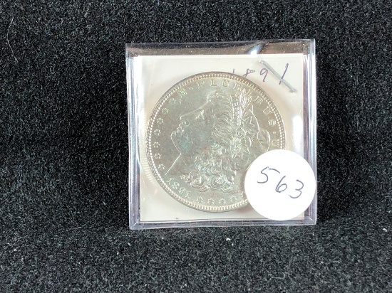 1891 Morgan Silver Dollars, Unc. (x1)