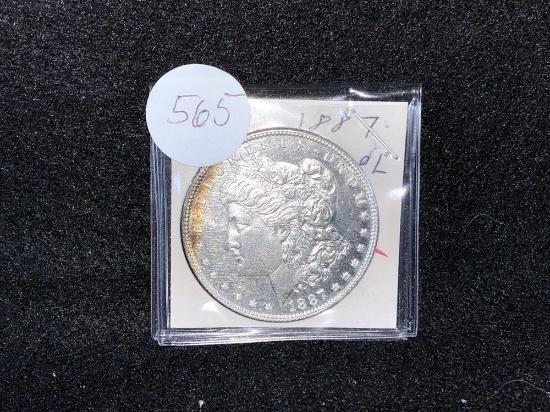 1887 Morgan Silver Dollars, Unc., DMPL (x1)
