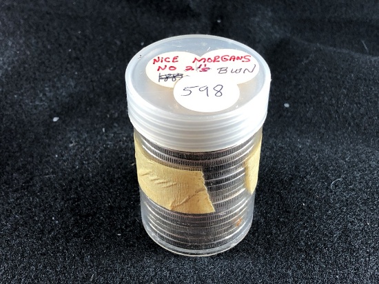 (20) Mixed Date Morgan Silver Dollars, AU (x20)