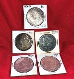 (5) 1901 & 1903 Silver Dollars (x5)