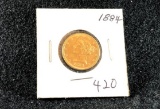 1884 $5 Gold Liberty (x1)