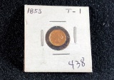 1853 $1 Gold Liberty (x1)