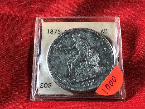1875-S Seated Dollar, AU (x1)