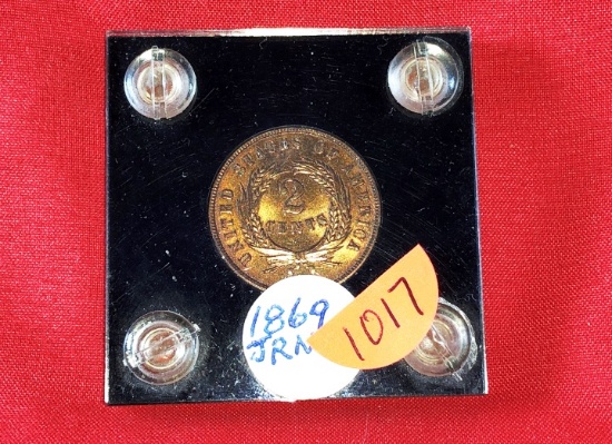 1869 2-Cent, AU (x1)