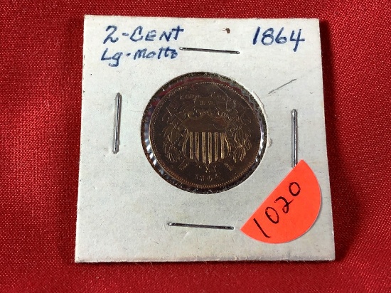 1864 2-Cent, Large Motto (x1)