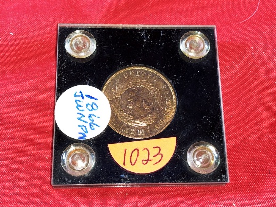 1866 2-Cent Large Motto, AU (x1)