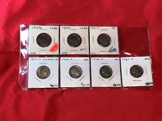 (7) Buffalo Nickels (x1)