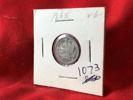 1865 3-Cent Piece (x1)