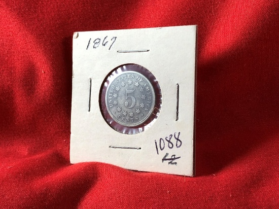 1867 5-Cent Shield Nickel (x1)