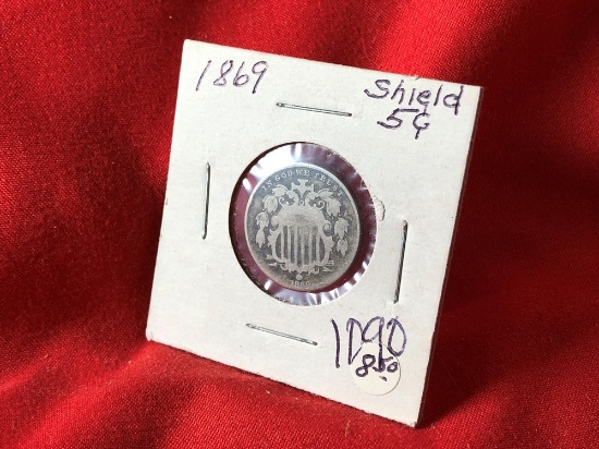 1869 5-Cent Shield Nickel (x1)