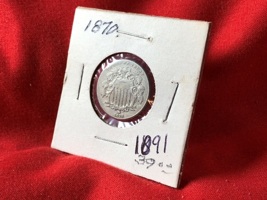 1870 5-Cent Shield Nickel (x1)