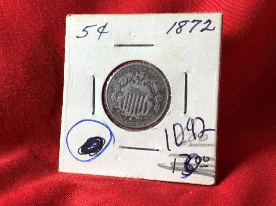 1872 5-Cent Shield Nickel (x1)