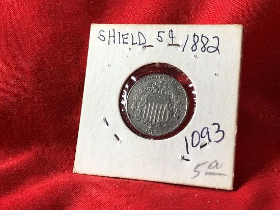 1882 5-Cent Shield Nickel (x1)