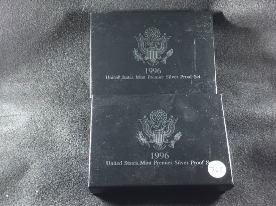 (2) 1996 US Premier Silver Proof Sets (x2)