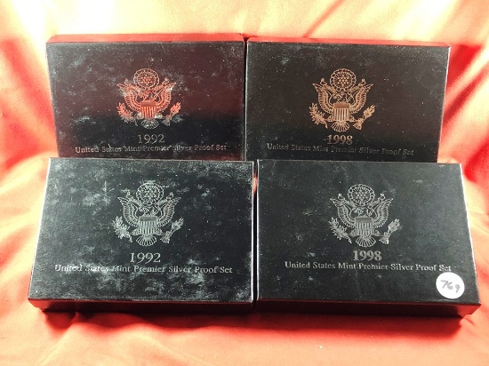 (4) 1998 US Premier Silver Proof Sets (x4)