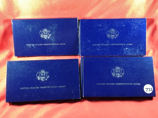 (4) US Constitution Silver Dollars (x4)