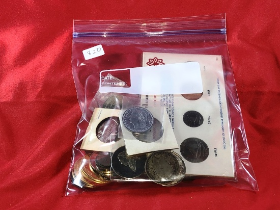 Bag of Tokens & Foreign Coins (x1)