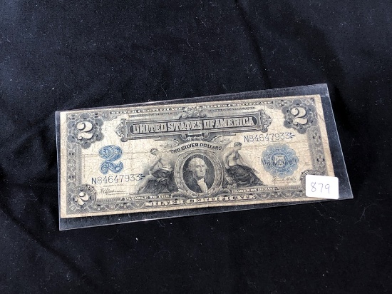 1899 $2 Bill, Blue Seal (x1)