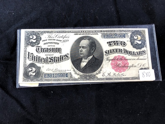 1891 $2 Windom Silver Cert. (x1)