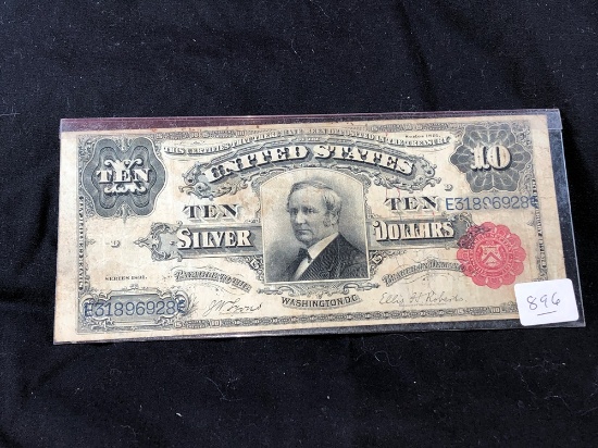 1891 $10 Hendrix Silver Note (x1)