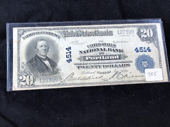 1902 $20 McCulloch Portland Oregon (x1)