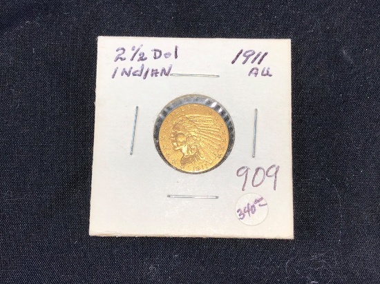 1911 AU $2 1/2 Gold Indian (x1)
