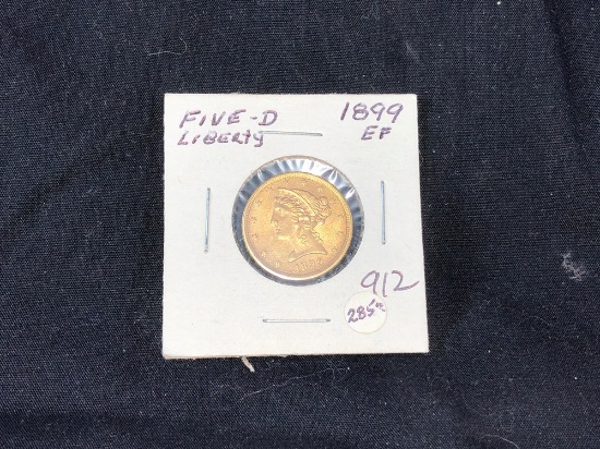 1899 EF $5 Gold Liberty (x1)