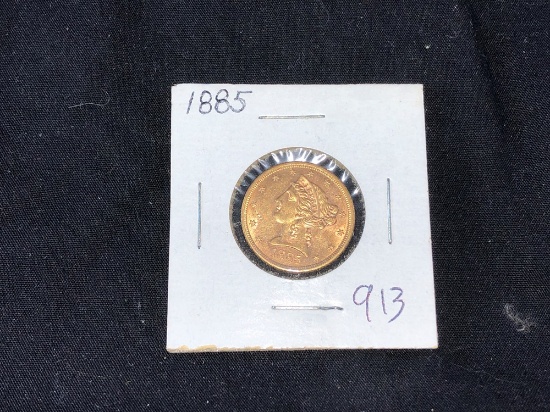 1885 $5 Gold Liberty (x1)