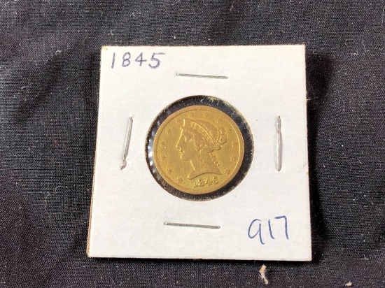 1845 $5 Gold Liberty (x1)
