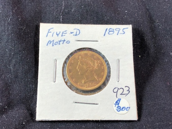 1895 $5 Gold Liberty (x1)