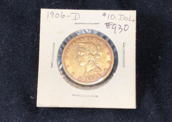 1906-D $10 Gold Liberty (x1)