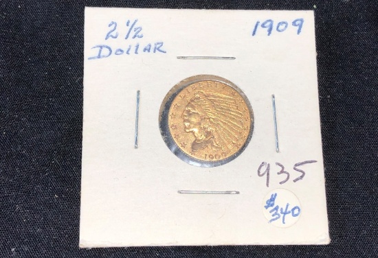 1909 $2 1/2 Gold Indian (x1)