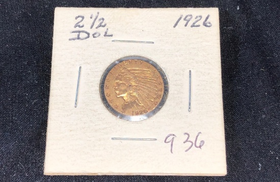 1926 $2 1/2 Gold Indian (x1)