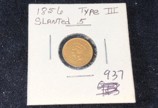 1856 Type III $1 Gold (x1)