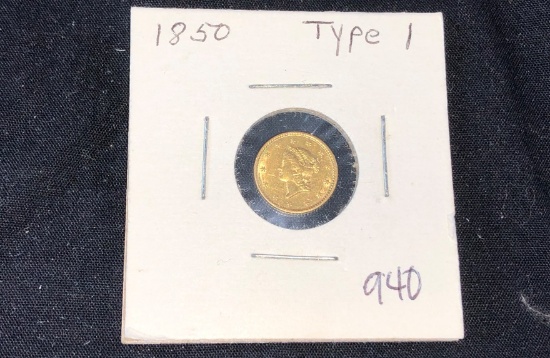 1850 Type 1 $1 Gold (x1)