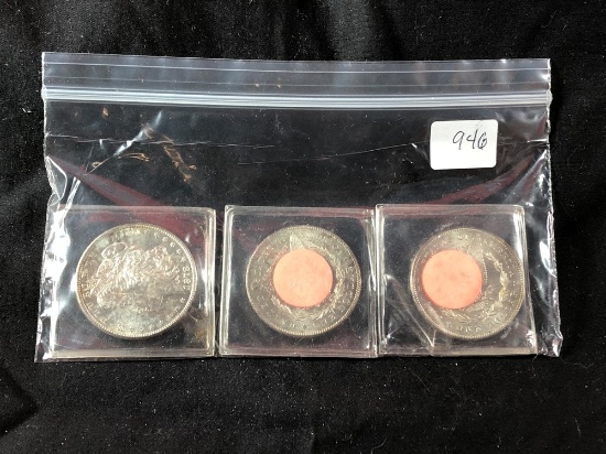 (3) 1878 Morgan Silver Dollars (x3)