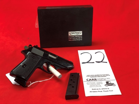 Walther PPK/S, 9mm Kurz, SN:236970 Lots 22 & 23 Have Cons. SN, NIB **HANDGUN**