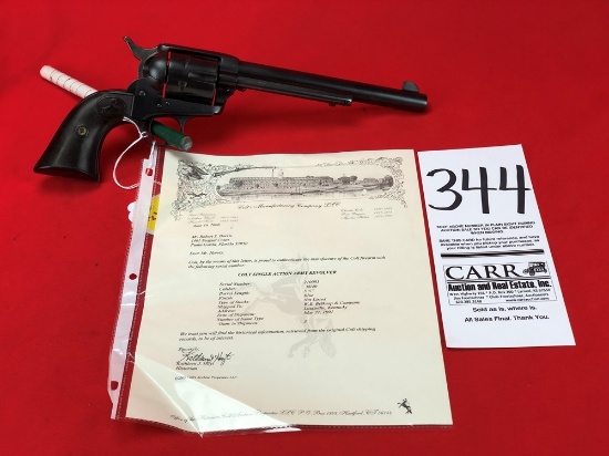 Colt Single Action Army Revolver, .44-Spl. w/Factory Letter, SN:210083 **HANDGUN**