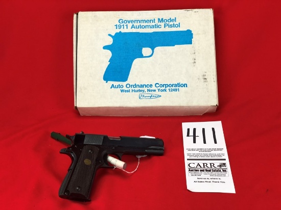 Gov't M.1911 Auto Pistol, Made by Auto-Ordnance Corp., West Harley, NY, 45-Cal. Auto., SN:TGM5290