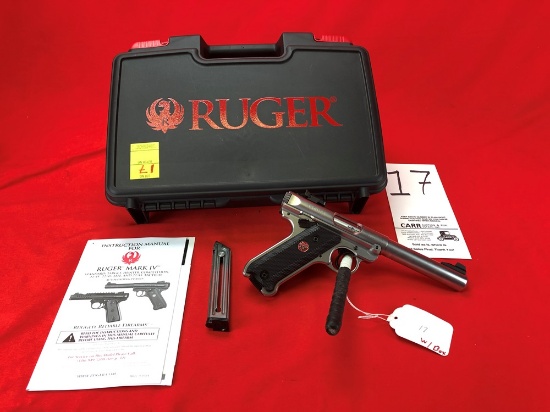Ruger MK IV TGT, Pistol, 22LR, 5.5" SS Bbl., SN:500099831, NIB (HG)