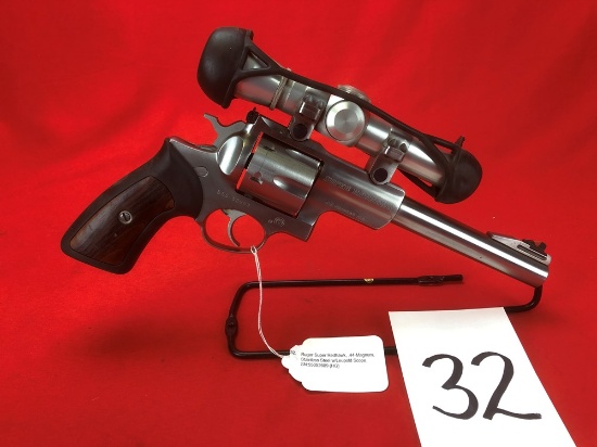 Ruger Super Redhawk, .44-Magnum, Stainless Steel w/Leupold Scope, SN:55052609 (HG)